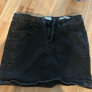 Faded black mini skirt